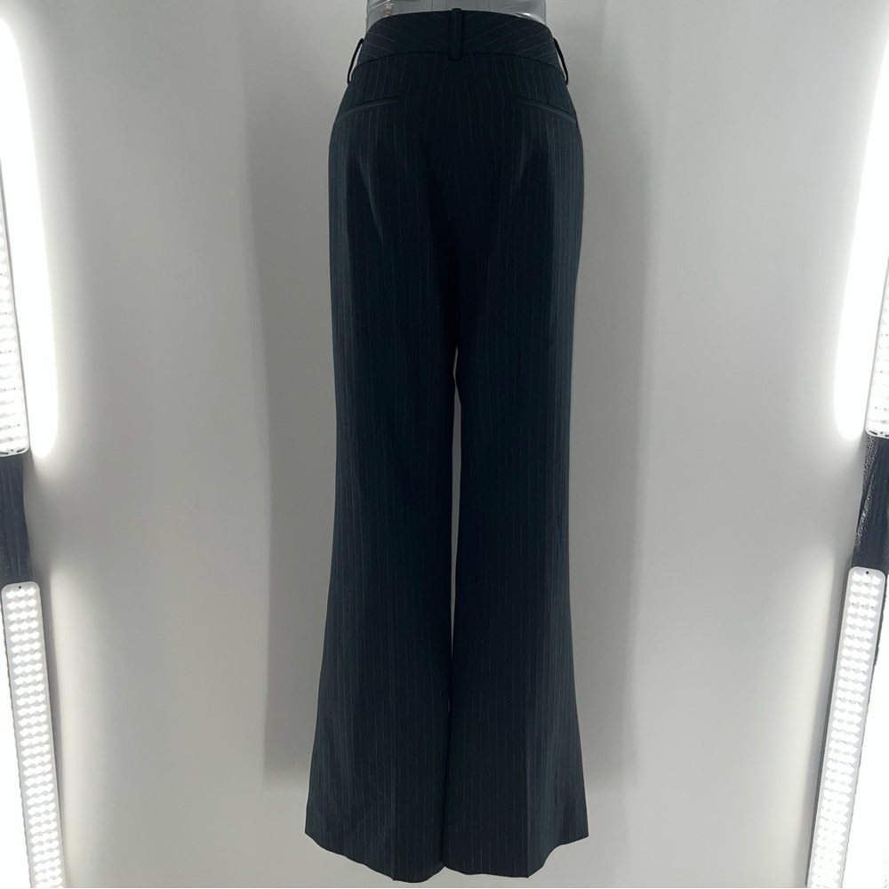 Tahari Black Wide-Leg Women's Work/Professional Pants w/ gray Pinstripes-Size 10 - Picture 5 of 10